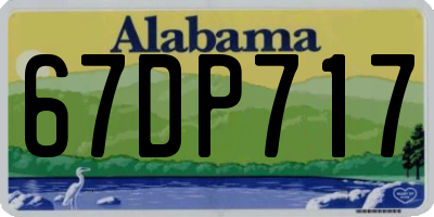 AL license plate 67DP717