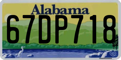 AL license plate 67DP718