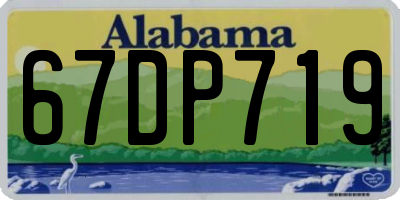 AL license plate 67DP719