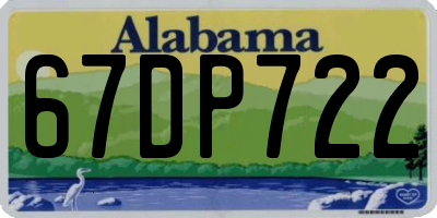 AL license plate 67DP722