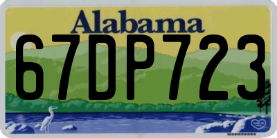 AL license plate 67DP723