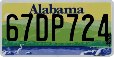 AL license plate 67DP724