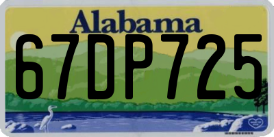 AL license plate 67DP725