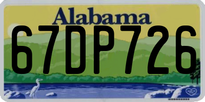 AL license plate 67DP726