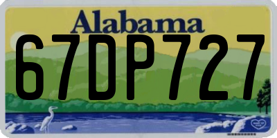 AL license plate 67DP727