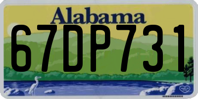 AL license plate 67DP731