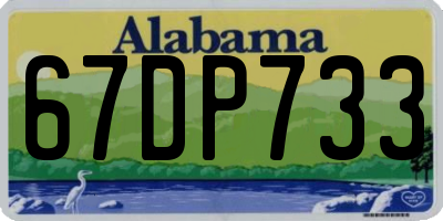 AL license plate 67DP733