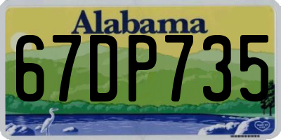 AL license plate 67DP735