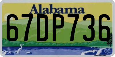 AL license plate 67DP736