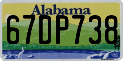 AL license plate 67DP738