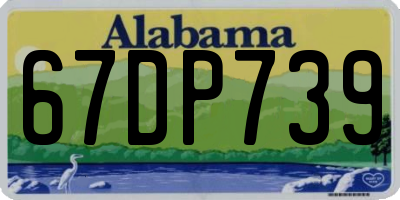 AL license plate 67DP739