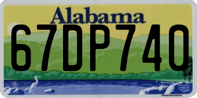 AL license plate 67DP740