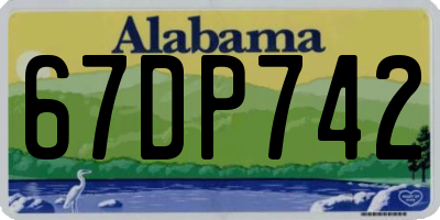 AL license plate 67DP742