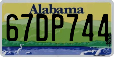 AL license plate 67DP744