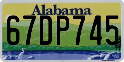 AL license plate 67DP745