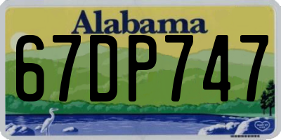 AL license plate 67DP747