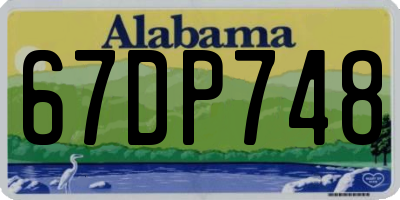 AL license plate 67DP748