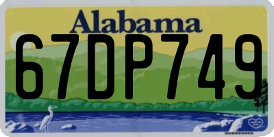 AL license plate 67DP749