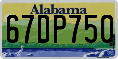 AL license plate 67DP750