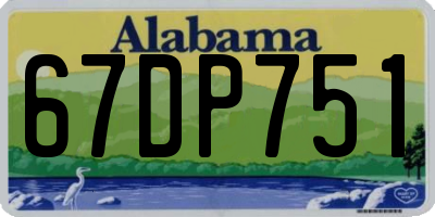 AL license plate 67DP751