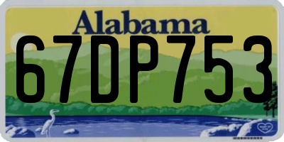 AL license plate 67DP753