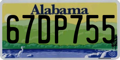 AL license plate 67DP755