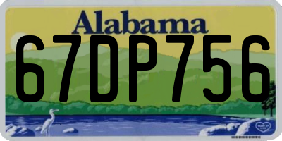 AL license plate 67DP756