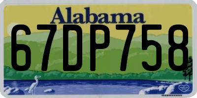 AL license plate 67DP758