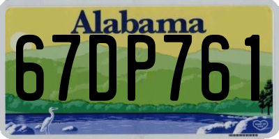 AL license plate 67DP761