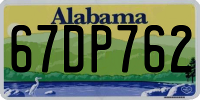 AL license plate 67DP762