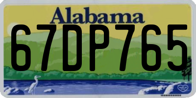 AL license plate 67DP765