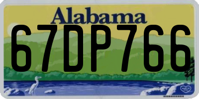 AL license plate 67DP766