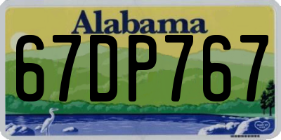 AL license plate 67DP767