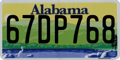 AL license plate 67DP768