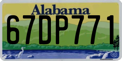 AL license plate 67DP771