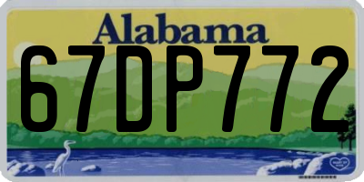 AL license plate 67DP772