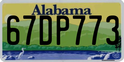 AL license plate 67DP773