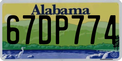 AL license plate 67DP774