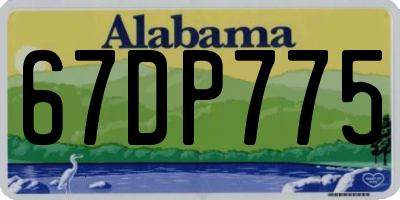 AL license plate 67DP775