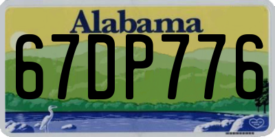 AL license plate 67DP776