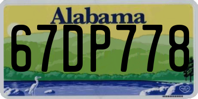 AL license plate 67DP778