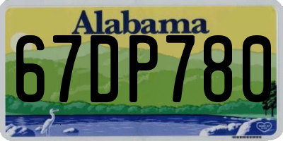 AL license plate 67DP780