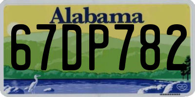 AL license plate 67DP782