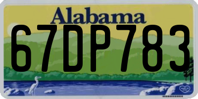 AL license plate 67DP783