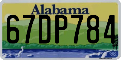 AL license plate 67DP784