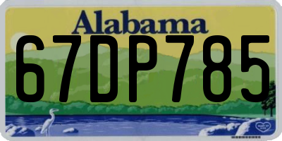 AL license plate 67DP785