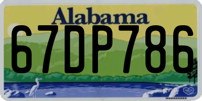 AL license plate 67DP786