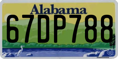 AL license plate 67DP788