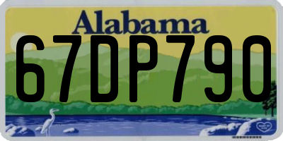 AL license plate 67DP790