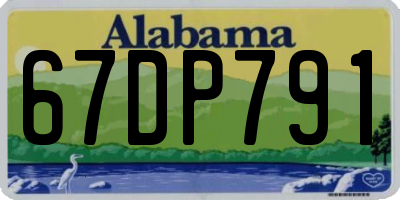 AL license plate 67DP791